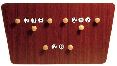 Scorebord Carambole X3 vlinder, 62 x 33 cm