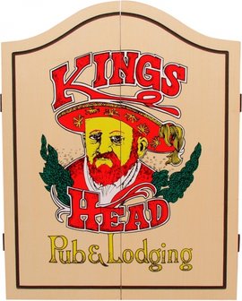Dart kabinet Kings Head inclusief bord en pijlen 