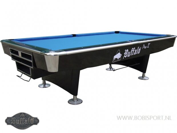 Pooltafel Buffalo Pro-II 8ft zwart (drop pocket)