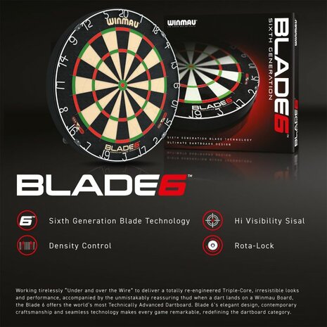 Grap Vrijwillig Vervreemding Dartbord Winmau BLADE 6 kopen? - Bobisport.nl