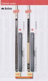 Buffalo carom Cue & Case set Century no. 2